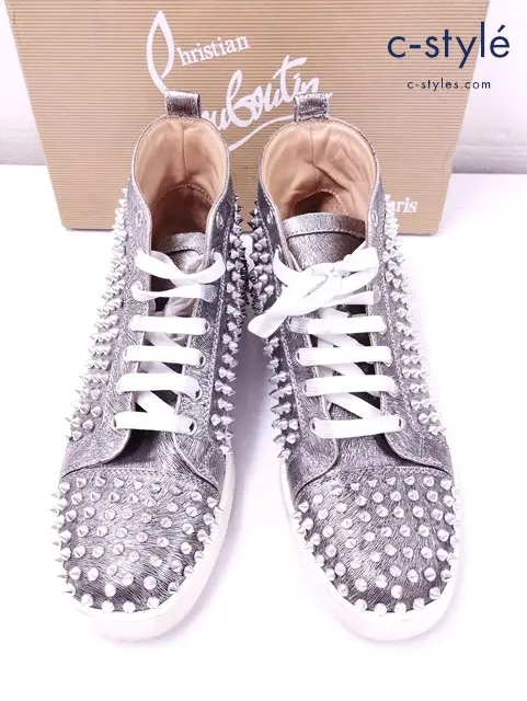 Christian Louboutin クリスチャンルブタン スタッズスニーカー シルバー