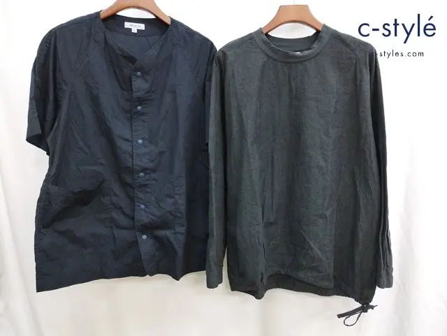 ORDINARY FITS オーディナリーフィッツ ブラウス S ブラック チャコールグレー レディース