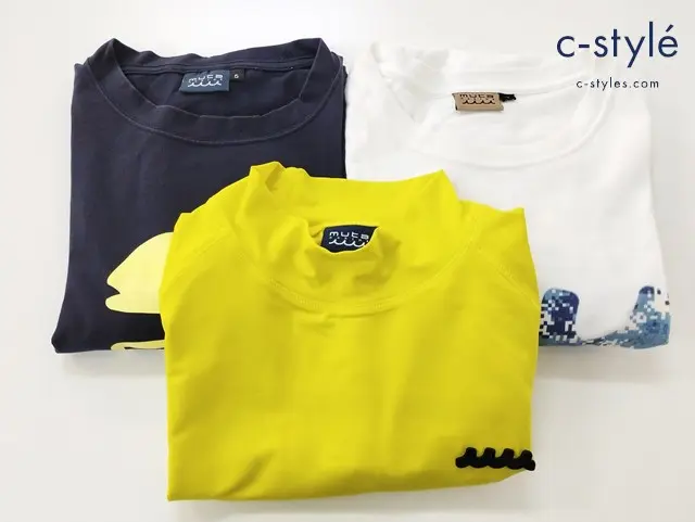 MUTA MARINE ムータマリン Tシャツ 5 6 半袖 ネイビー系 ホワイト イエロー 計3点