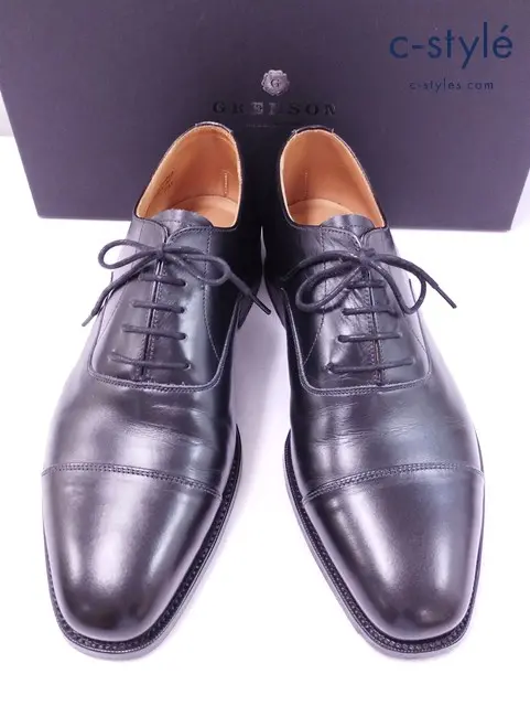 GRENSON LONDON グレンソン ロンドン レザーストレートチップ 7・1/2F ブラック 110345