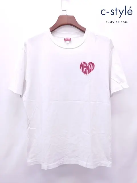 KENZO ケンゾー オーバーサイズ ハートロゴTシャツ S ホワイト FD65TS1154SO