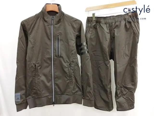 adidas アディダス トラックジャージ M カーキ セットアップ AH3884 AH3882