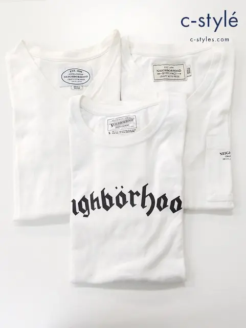 NEIGHBORHOOD ネイバーフッド Tシャツ S 半袖 綿100% ホワイト 計3点