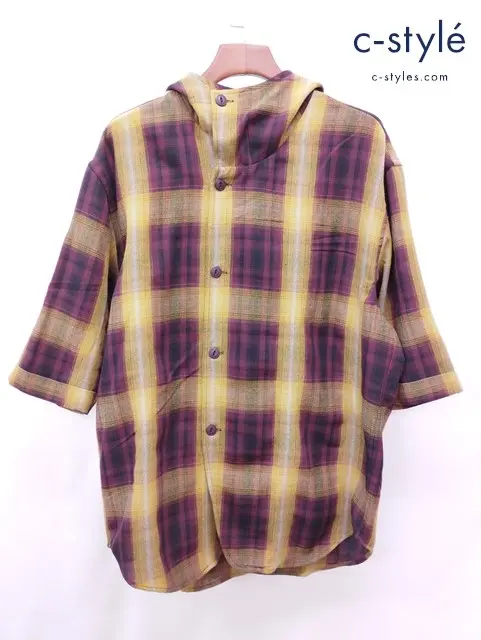 glamb グラム シャツ M マルチカラー チェック柄 GB0124/SH04