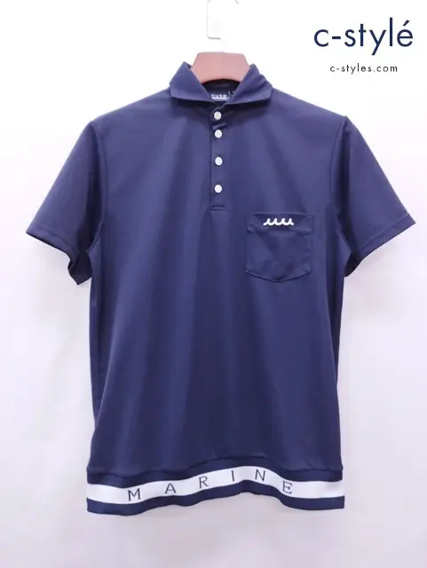 MUTA MARINE ムータマリン ポロシャツ 5 ネイビー系 半袖 ゴルフウェア