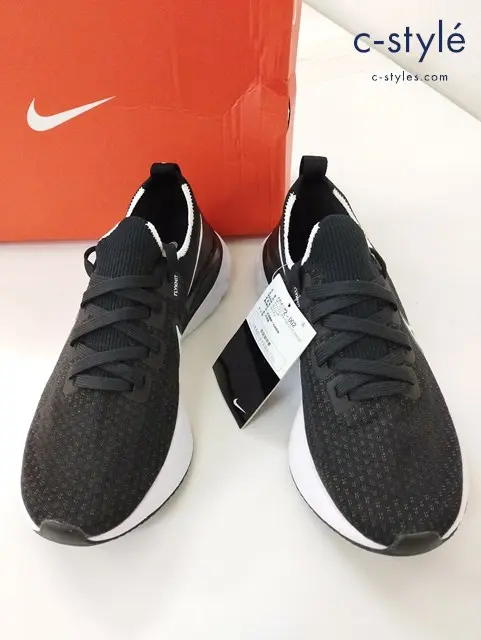 NIKE ナイキ スニーカー 24.5cm ブラック REACT INFINITY RUN FLYKNIT CD4372-002 レディース