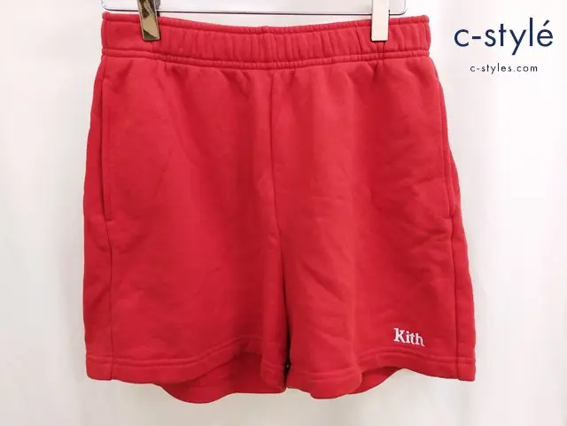 KITH キス ショートパンツ S レッド スウェット 綿100％