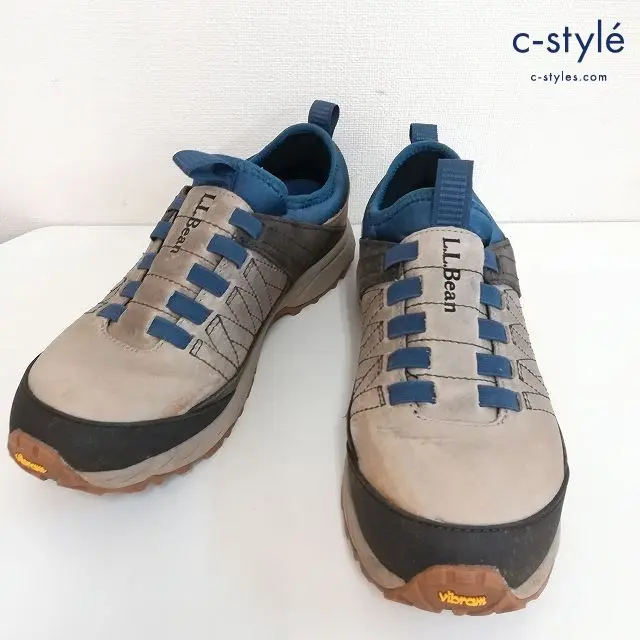 L.L.Bean ハイキングシューズ 9.5MEDIUM グレー×ブルー Men’s Trailfinder Slip-On Hiking Shoes スニーカー