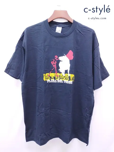 STUSSY ステューシー Tシャツ XL ブラック PLAZA DEL TOROS 綿100％
