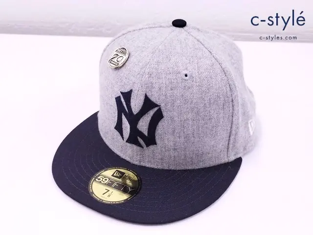 NEW ERA ニューエラ キャップ 7・1/8 56.8cm グレー 59FIFTY 70th Anniversary New York Yankees
