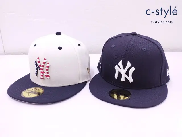 NEW ERA キャップ 7・1/8 56.8cm ネイビー ホワイト×ネイビー 59FIFTY New York Yankees