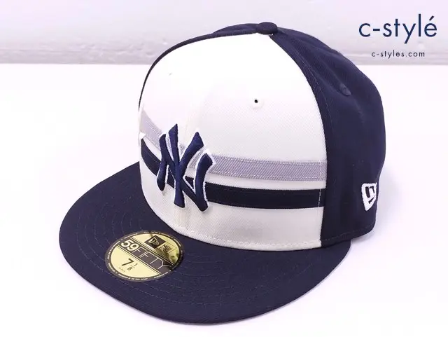 NEW ERA キャップ 7・1/8 56.8cm ホワイト×ネイビー 2024 MLB ALL STAR GAME WORK OUT New York Yankees
