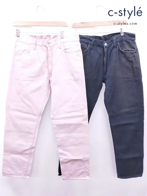 EVISU エヴィス デニムパンツ 34×34 ピンク ブラック系 LOT2005