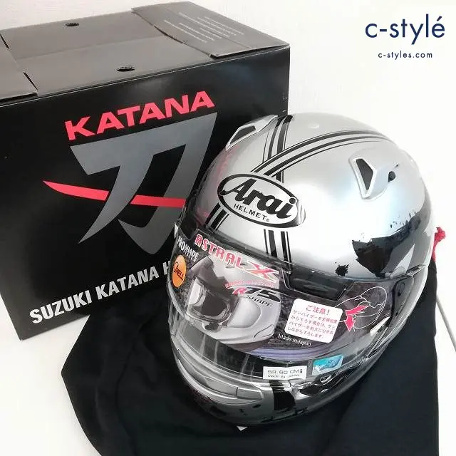 Arai アライ ヘルメット 59.60cm未満 シルバー SUZUKI KATANA ASTRAL-X フルフェイス