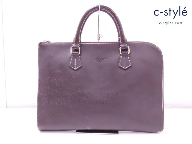 Boldrini ボルドリーニ ブリーフケース ブラウン L字ファスナー レザー イタリア製