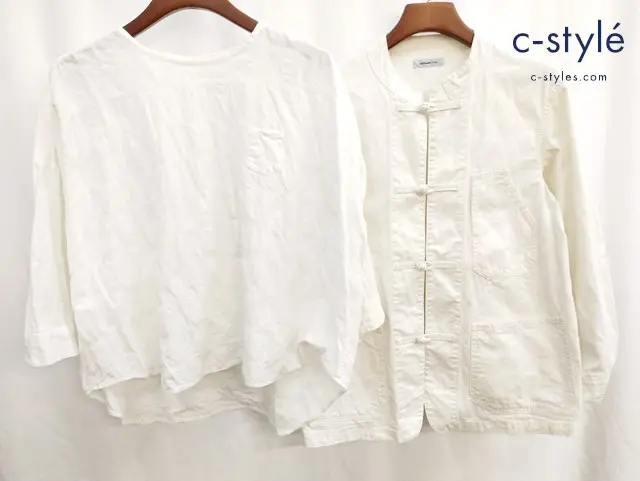 ORDINARY FITS オーディナリーフィッツ シャツ 36 1 ホワイト 日本製 計2点