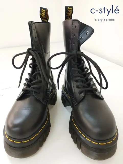Dr.Martens ドクターマーチン 10Hブーツ UK4 ブラック AUDRICK レディース