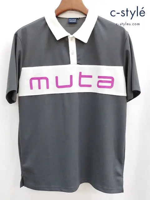 MUTA MARINE ムータマリン ポロシャツ 7 グレー×ホワイト MGJC446373