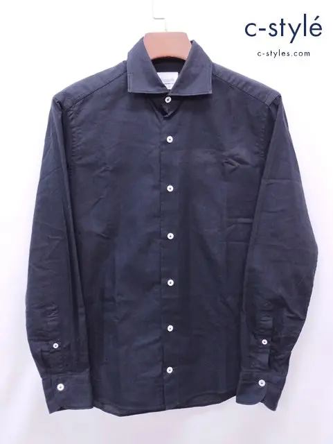 giannetto ジャンネット シャツ 15・1/2 39 ブラック 綿100％ イタリア製