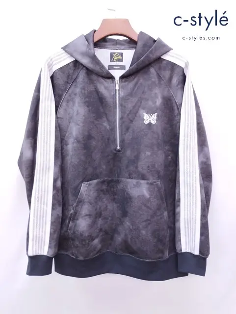 Needles×NUBIAN ニードルズ×ヌビアン パーカー L ブラック系 HARF ZIP TRACK JACKET MR498