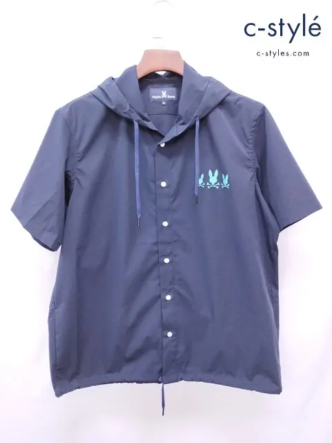 Psycho Bunny サイコバニー フーディ シャツ XL ネイビー PB-RK-86642