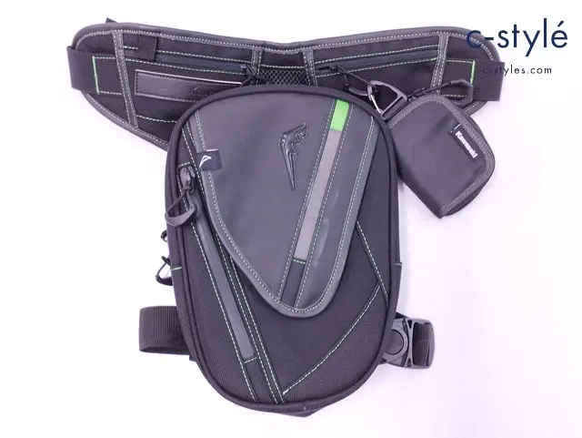 KUSHITANI×Kawasaki クシタニ×カワサキ レッグバッグ ブラック×グリーン