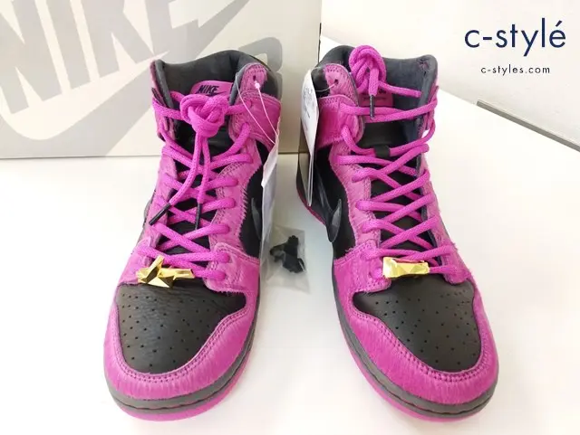 NIKE ナイキ スニーカー 26.5cm ブラック × ピンク ハイカット DX4356-600