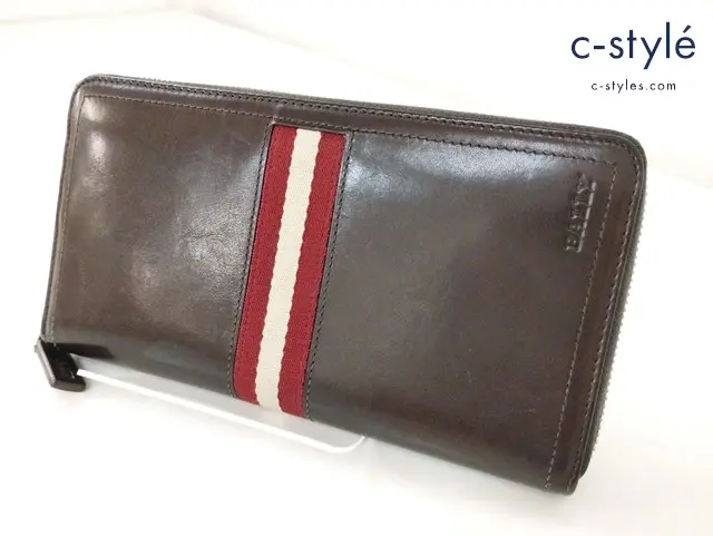 BALLY バリー ウォレット 長財布 ブラウン系 ラウンドファスナー
