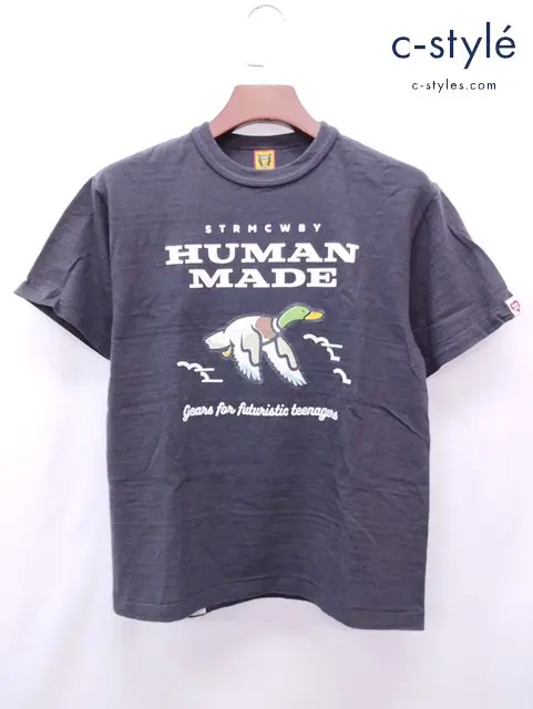 HUMAN MADE ヒューマンメイド Tシャツ M ブラック 鴨 カモ 綿100％
