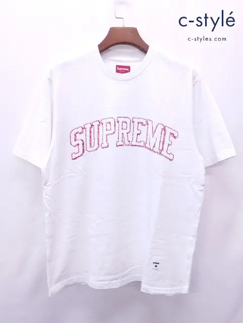 Supreme シュプリーム Tシャツ M ホワイト Sketch Embroidered S/S Top 綿100％