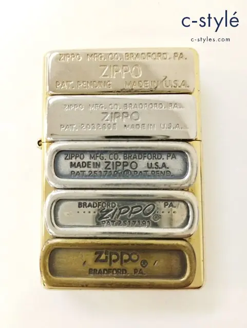 ZIPPO ジッポー オイルライター 歴代ボトムメタル ゴールド 1999年 喫煙具 嗜好品