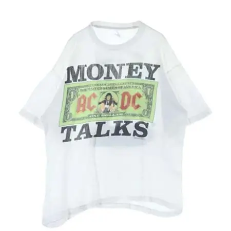 AC/DC(エーシー・ディーシー) ヴィンテージ Tシャツ 1990 MONEY TALKS WORLD TOUR 1990/91 両面プリント