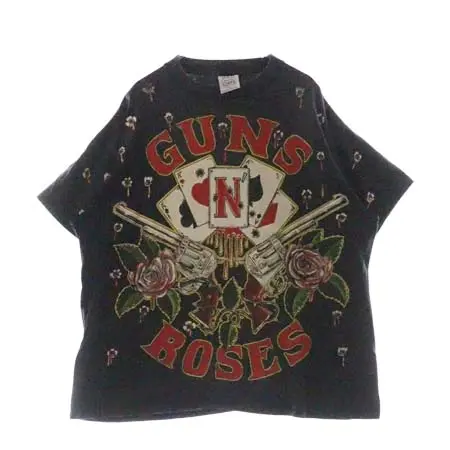 Guns N’ Roses(ガンズアンドローゼズ) ヴィンテージ Tシャツ 90s 総柄プリント