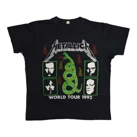 METALLICA(メタリカ) ヴィンテージ Tシャツ WORLD TOUR 1992