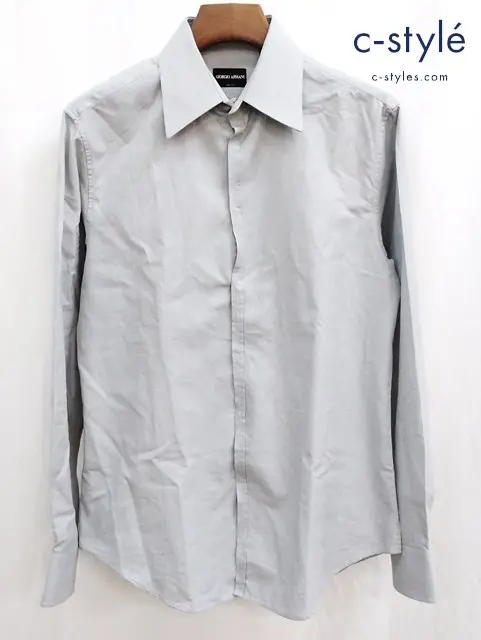GIORGIO ARMANI ジョルジオアルマーニ 長袖シャツ 39 グレー系 31010-004 イタリア製