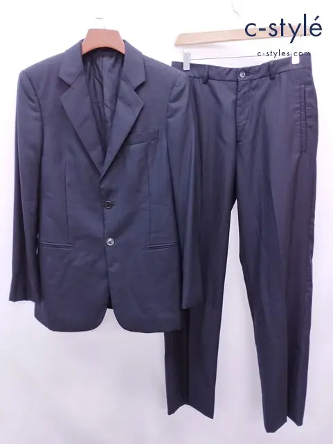 GIORGIO ARMANI ジョルジオアルマーニ スーツ 46 ブラック セットアップ イタリア製