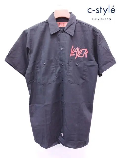 Dickies ディッキーズ シャツ M ブラック 半袖 SLAYER