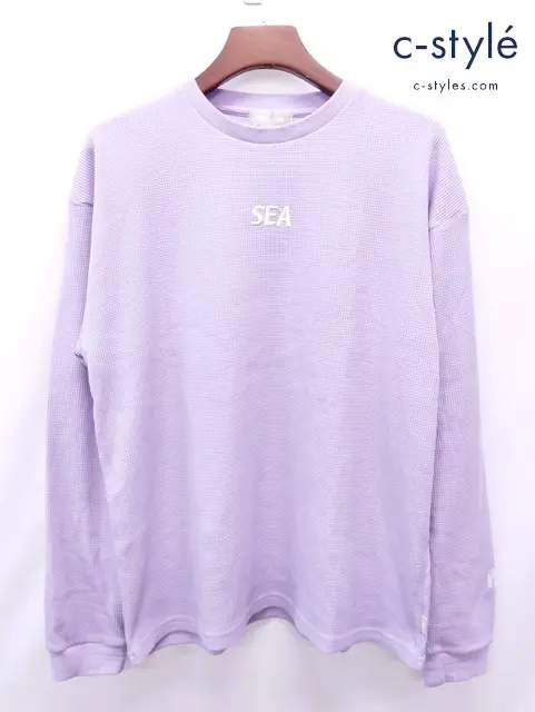 WIND AND SEA ウィンダンシー L パープル ES＿WAFFLE L/S
