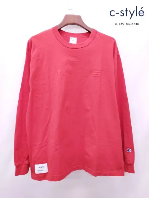 WTAPS×Champion ダブルタップス×チャンピオン 長袖Tシャツ L オレンジ