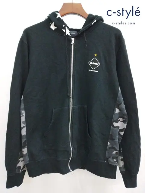 F.C. Real Bristol エフシーレアルブリストル パーカー L ブラック ジップアップ