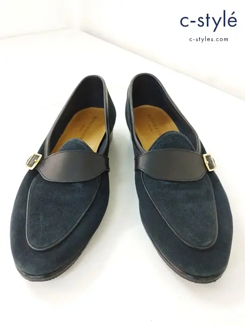 BAUDOIN & LANGE ボードイン アンド ランジ サガン クラシックバックル ローファー 42 ブルー系