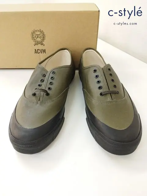 Peanuts&Co.×ACVM ワックスコットン デッキシューズ 28.0cm EEE オリーブ