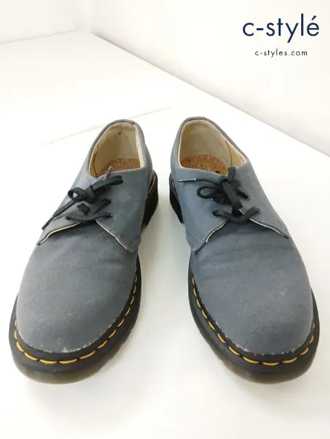 Dr.Martens ドクターマーチン 3ホール シューズ UK8 グレー 1461 ナチュラル キャンバス