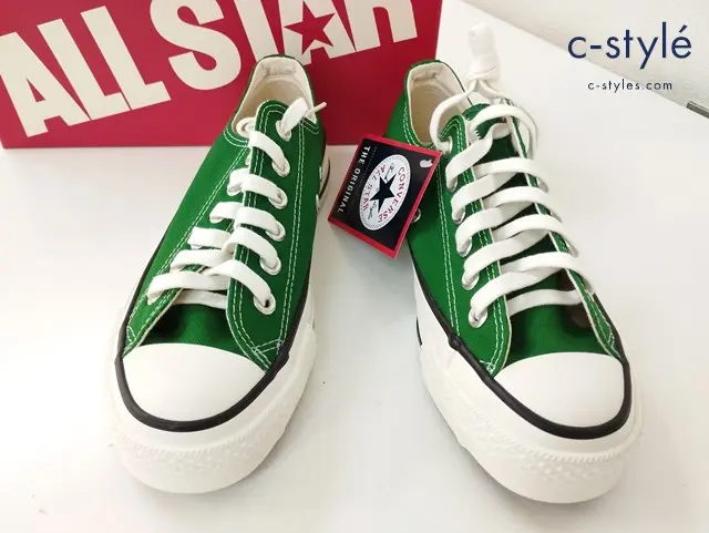 CONVERSE コンバース スニーカー 4・1/2 グリーン ALL STAR CANAVS LOW レディース