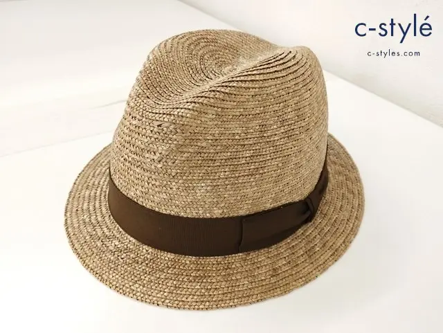 Tesi テシ ストローハット XL ブラウン系 イタリア製