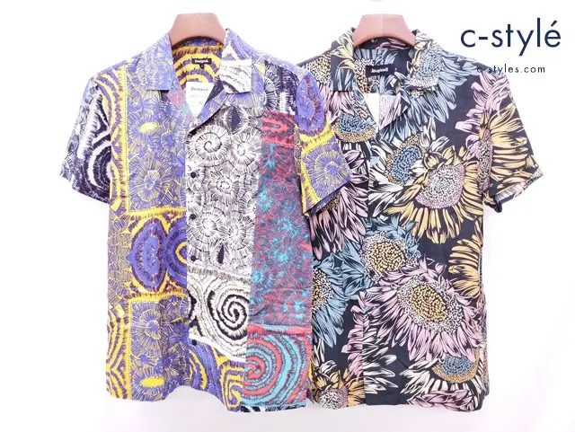 Desigual デシグアル シャツ S マルチカラー 総柄 半袖 計2点