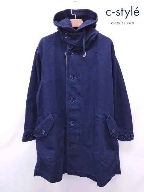MOMOTAROJEANS モモタロウジーンズ モッズコート L インディゴ 藍染 綿100% 03-184