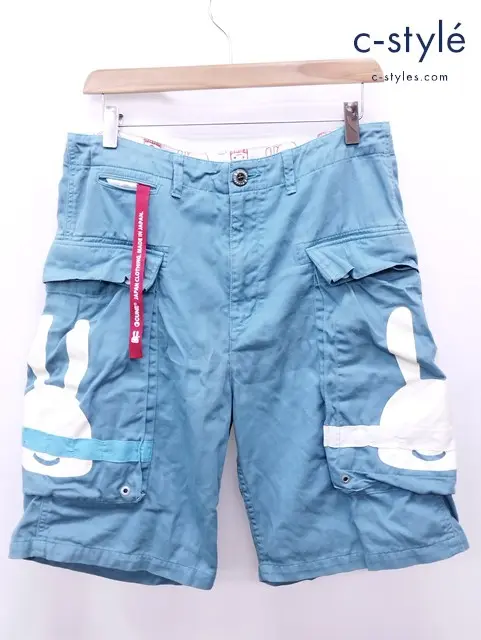 CUNE キューン ハーフパンツ 32 ブルー系 ボトム ウサギ