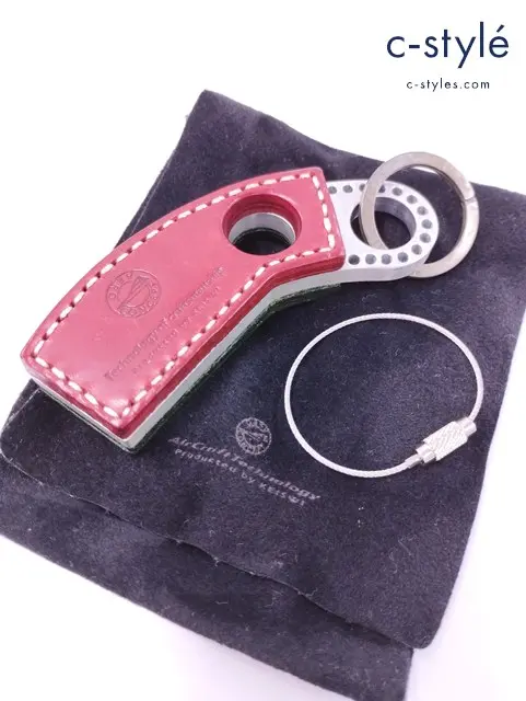 AERO CONCEPT エアロコンセプト キーホルダー シルバー×レッド×グリーン 革 Intuition