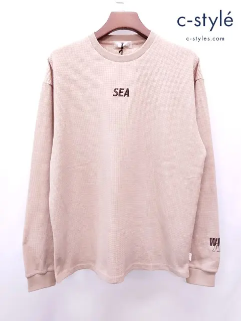 WIND AND SEA ウィンダンシー 長袖ワッフルTシャツ L ベージュ系 ES＿WAFFLE L/S